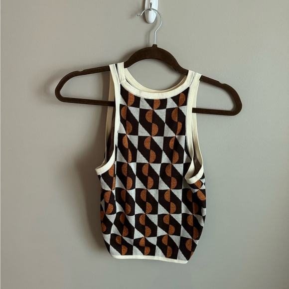 & Other Stories Geometric Jacquard Sweater Tank - Picture 2 of 4